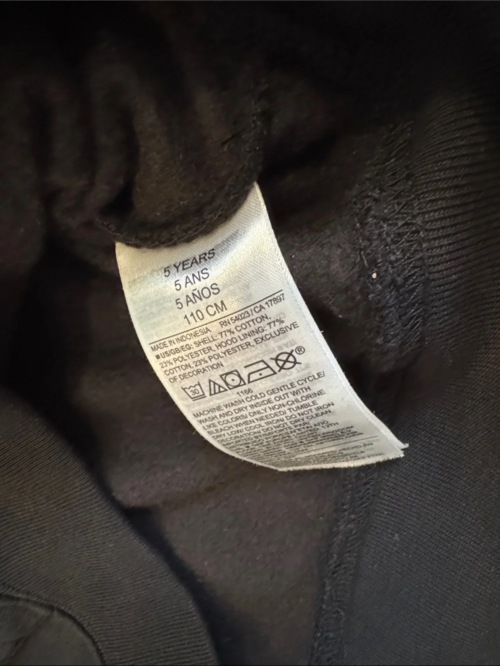 BabyGap Girls Black Brannan Bear Pullover Hoodie 5T